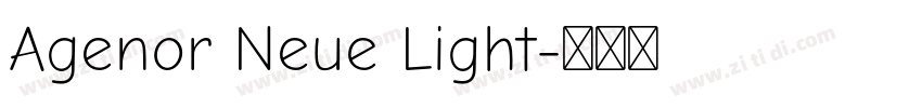 Agenor Neue Light字体转换